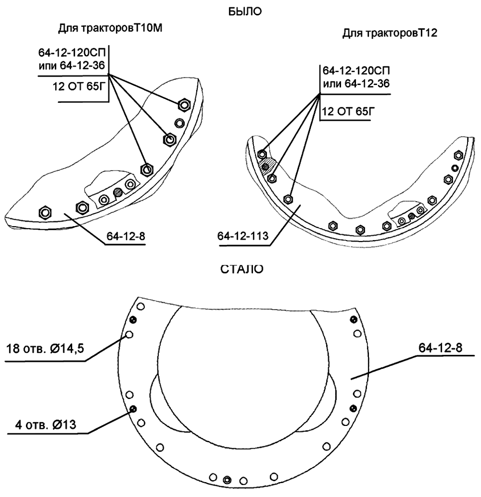корпуса тормозов унифицировали корпуса тормозов унифицировали