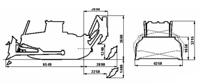 габаритные размеры бульдозера ДЭТ-250М2